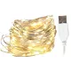  LAMPADE su FILO 100 LED per USB, lunghezza 10 m CALDE