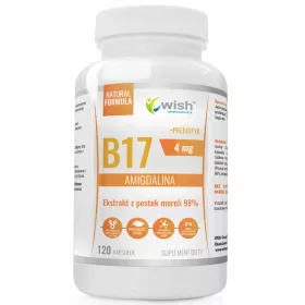   Vitamina B17 Amigdalina 4mg con Estratto di Semi di Albicocca e Prebiotico - 120 Capsule