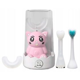  Heelly Spazzolino sonico per bambini Pink Cat 4 punte 360