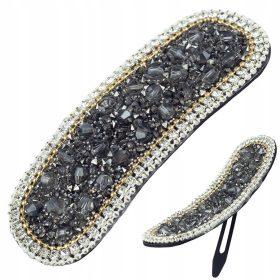 CUFFIA PER CAPELLI CON CRISTALLI ZIRCONI GRAFITE GRANDE