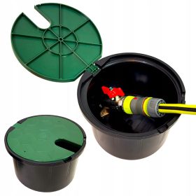    Cassetta presa acqua Aquabin 2600 con valvola a sfera 3/4", verde