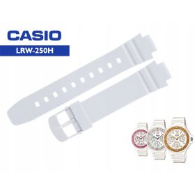  Cinturino CASIO LRW-250 LRW-250H, bianco lucido 12mm