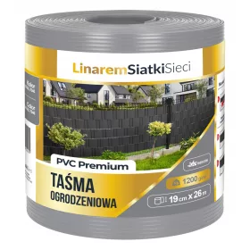    Nastro da recinzione Linarem SiatkiSieci 19 cm x 26 m grigio