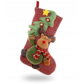  Calza di Natale per regali RENNA 23x48cm 3D