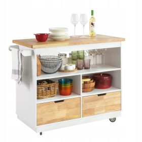    SoBuy mobile da cucina bianco 55 x 110 x 91 cm colore frontale: faggio chiaro
