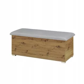    Panca imbottita con contenitore Domiko Meble 100 x 40 x 42 cm tonalità di grigio
