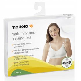    Reggiseno da allattamento Medela con chiusura Bravado bianco / S Reggiseno per donne incinte e che allattano