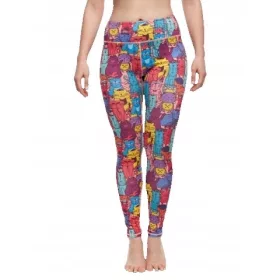    GATTI COLORATI Allegri leggings sportivi, taglia L Fitness Sport