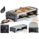  PIASTRA IN PIETRA QUIGG Raclette 8 padelle STONE & GRILL Party 1300W 8 persone