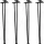  4x GAMBE DA TAVOLO IN METALLO GAMBE A FORCELLA 60 CM 2 ASTE