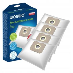    4 SACCHETTI PER ASPIRAPOLVERE ELECTROLUX E51 E53 AEG XIO VAMPYRINO ELMB04 WORWO