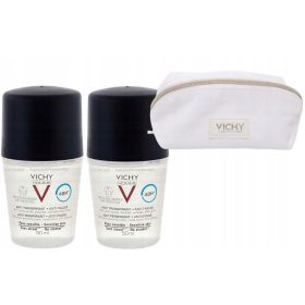   Antitraspirante Roll-On VICHY HOMME 48H Protezione Antimacchia - Doppio Pack con Cosmetica Omaggio