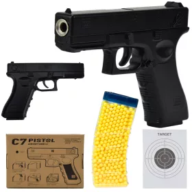    Pistola BBs Glock Metal Set di 800 BBs + Libro di adesivi, fumetto Shop_lolki