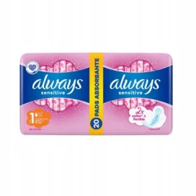    Assorbenti igienici normali Always Sensitive con ali, 20 pz.