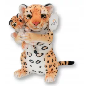  PANTERA CON BAMBINO gatto, PELUCHE, seduto, MASCOTTE