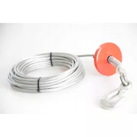 Corda Cavo in acciaio zincato 6mm -19x7-12m + gancio