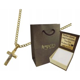    Catena per Armatura da Uomo in Oro da 2,50 mm con Croce pr 585 Incisione Gratuita
