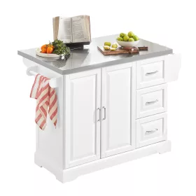  SoBuy Carrello da cucina FKW41-ST 46 x 130 x 91 cm bianco
