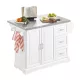  SoBuy Carrello da cucina FKW41-ST 46 x 130 x 91 cm bianco