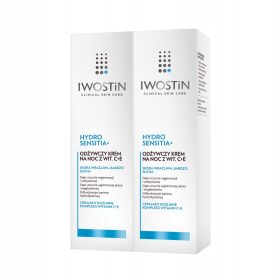   Kit Crema Nutriente Notte IWOSTIN HYDRO SENSITIA+ con Vitamine C+E per Pelle Secca e Sensibile