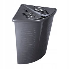    Portabiancheria da appoggio BranQ da 45 l, tonalità grigio e argento