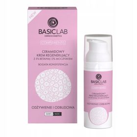   Crema Ceramidica Nutriente con Betaina 5% e Urea 3% per Pelle Secca e Sensibile - BasicLab, 50ml