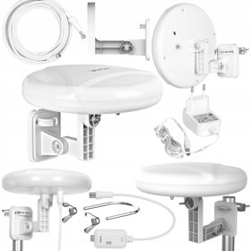    ANTENNA ORROUND PER TV TERRESTRE, SATELLITARE DA ESTERNO DVBT 2 LTE 4K MUX8