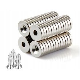 MAGNETE AL NEODIMIO CON FORO PER VITE 15X3 FORTE