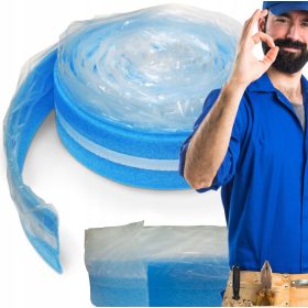    ESPANSIONE NASTRO ESPANSIONE con FOGLIA e COLLA 8mm SCHIUMA 50mb