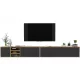  Porta TV sospeso Cassettiera Loft TV Nero MAT 300