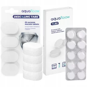    Pastiglie decalcificanti Aquafloow AF53 4 pezzi + Pastiglie detergenti per macchina espresso Aquafloow AF50 10 pezzi.