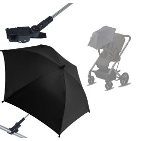  Ombrello per passeggino Titanium, 70 cm, nero