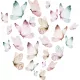  Adesivi per bambini Set Farfalle Pastello