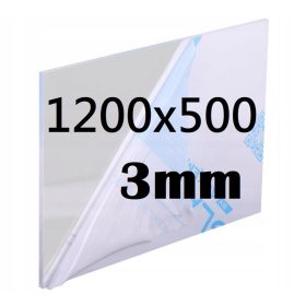 Pannello acrilico PLEXI incolore, dimensioni 1200x500x3mm