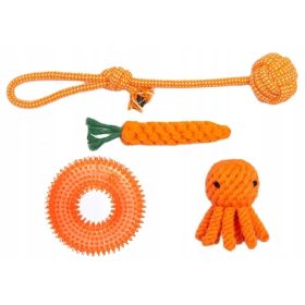    Arancione Set di giocattoli per un cane di piccola taglia, TEETHER