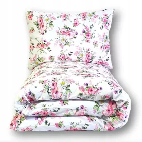   Set Biancheria da Letto in Cotone Premium 160x200 cm e 2 Cuscini 70x80 cm - Made in Poland
