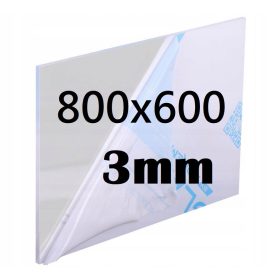 Pannello PLEXI acrilico incolore, dimensioni 800x600x3mm