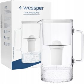    Caraffa filtrante Wessper D2 Borosilicate Aquaclassic da 3,3 l bianco