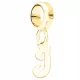  Charm pendente dorato Lettera I in argento 925