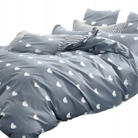   Set Lenzuola Reversibili 180x200 cm con 2 Federe 70x80 cm in Cotone 100% Naturale