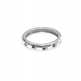  Fede nuziale DOG PAWS in argento, misura 11