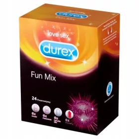 Preservativi in lattice Durex Fun Mix, 24 pezzi