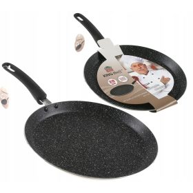    Kinghoff Pancake Padella Padella per pancake, uova e pancake, 28 cm, Marmo