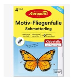 AEROXON Attrattivo per mosche BUTTERFLY per finestra 4 pezzi