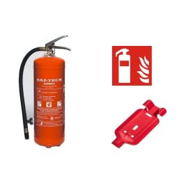   Estintore 6Kg, durata 20 anni + gruccia + cartello + legalizzazione