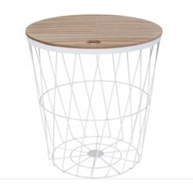  Tavolino rotondo KAJST 38 x 38 x 40 cm nero