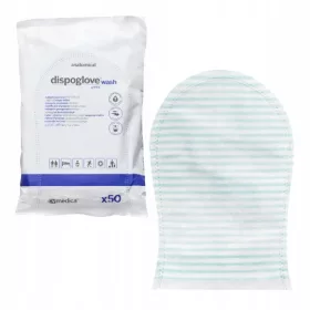    Guanti lava corpo imbevuti di sapone CV Medica Dispoglove, 50 pezzi