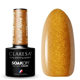    CLARESA SMALTO IBRIDO UV/LED GLITTER HYBRID GOLD FALLIN' LOVE 13