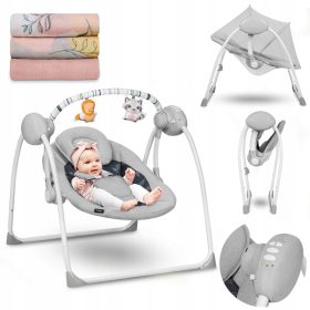    Sdraietta Lionelo Ruben x 63 x 70 cm + Pannolino in bambù Lionelo