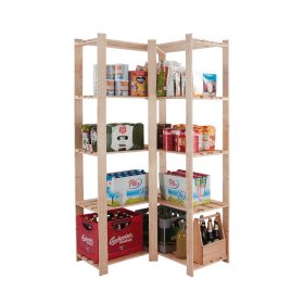    Scaffale da magazzino in legno Wamar 170 x 85 x 38 cm max 40 kg per ripiano